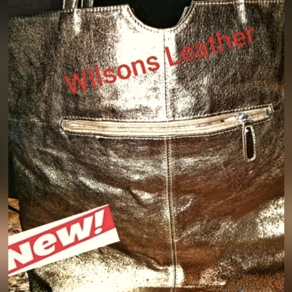 Purse Gold Leather (New) Genuine